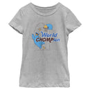 Girl's Sesame Street Cookie Monster World Chompion T-Shirt