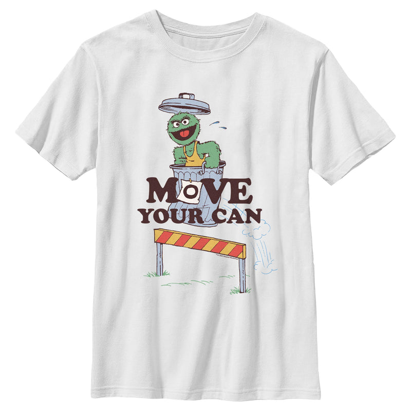 Boy's Sesame Street Oscar the Grouch Move Your Can T-Shirt