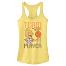 Junior's Sesame Street Big Bird Team Player Racerback Tank Top