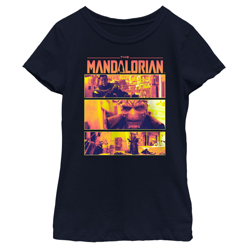 Girl's Star Wars: The Mandalorian The Apostate Scenes T-Shirt