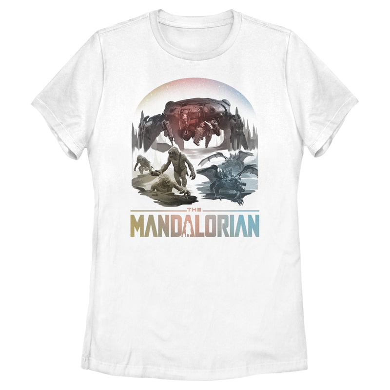 Women's Star Wars: The Mandalorian The Mines of Mandalore Characters T-Shirt