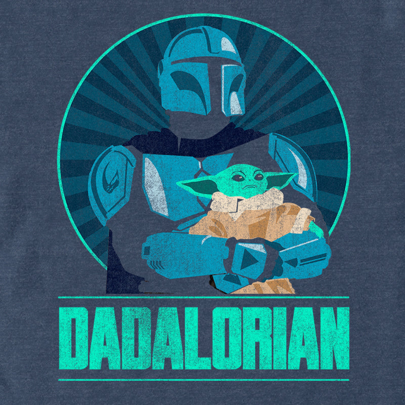 Men's Star Wars: The Mandalorian Father's Day Grogu and Din Portrait T-Shirt