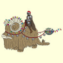 Men's Star Wars: The Mandalorian Christmas Lights Bantha T-Shirt