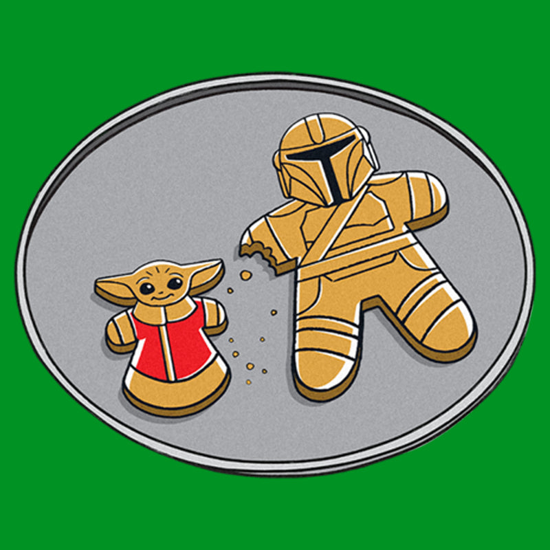 Boy's Star Wars: The Mandalorian Gingerbread Cookies Mando Grogu T-Shirt