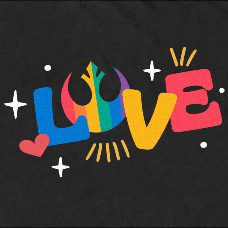 Men's Star Wars Pride Rainbow Love Rebel Alliance T-Shirt