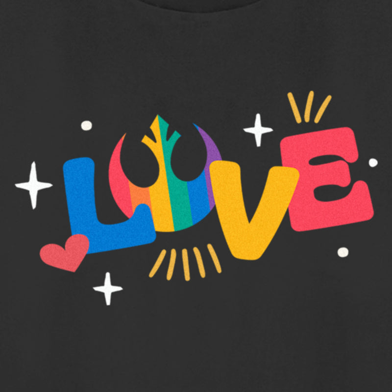 Women's Star Wars Pride Rainbow Love Rebel Alliance T-Shirt