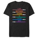 Men's Star Wars Pride Rainbow Lightsabers Let Nothing Stand in Your Way T-Shirt