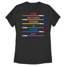 Women's Star Wars Pride Rainbow Lightsabers Let Nothing Stand in Your Way T-Shirt