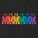 Men's Star Wars Pride Rainbow R2-D2 Line Up T-Shirt