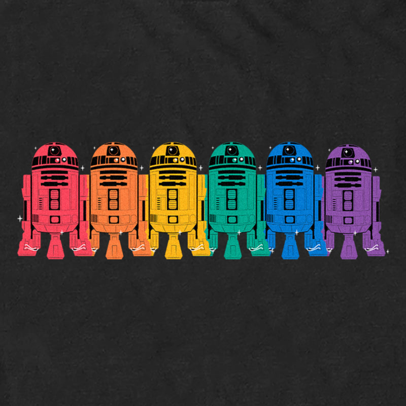 Men's Star Wars Pride Rainbow R2-D2 Line Up T-Shirt