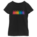 Girl's Star Wars Pride Rainbow R2-D2 Line Up T-Shirt