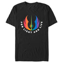 Men's Star Wars Pride Rainbow Jedi Order Symbol For Light and Life T-Shirt