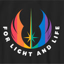 Boy's Star Wars Pride Rainbow Jedi Order Symbol For Light and Life T-Shirt