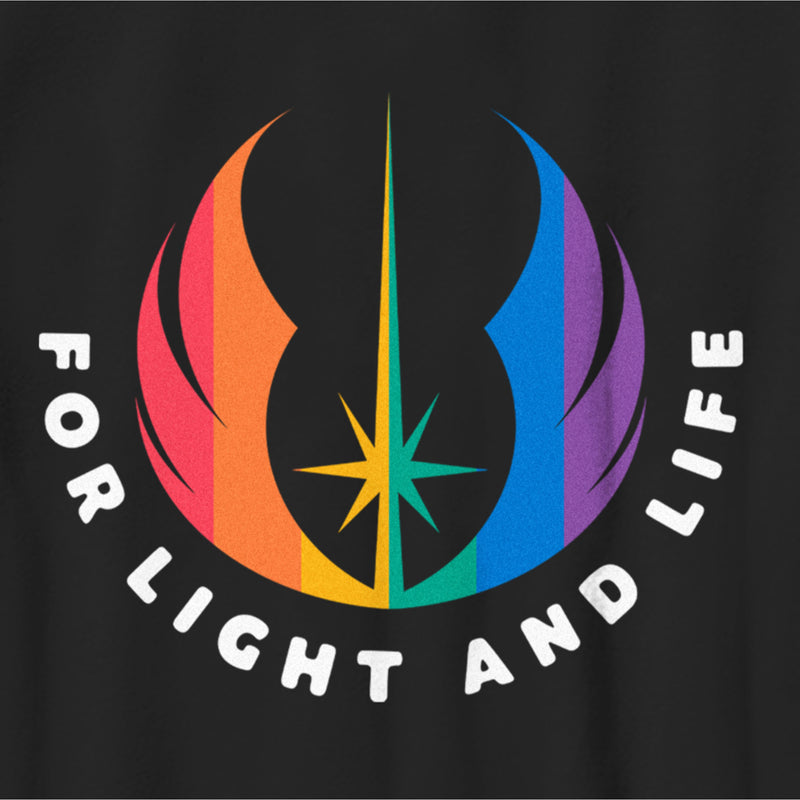 Boy's Star Wars Pride Rainbow Jedi Order Symbol For Light and Life T-Shirt