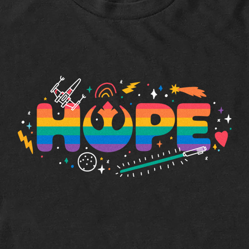 Men's Star Wars Pride Rainbow Hope Rebel Alliance T-Shirt