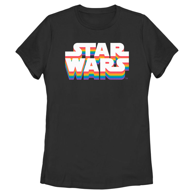 Women's Star Wars Pride Rainbow Classic Logo T-Shirt