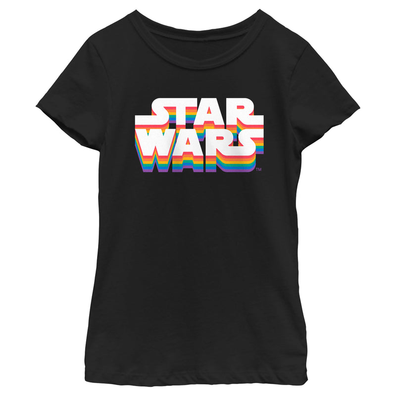 Girl's Star Wars Pride Rainbow Classic Logo T-Shirt