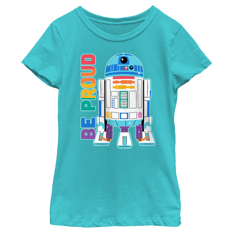 Girl's Star Wars Pride Rainbow R2-D2 Be Proud T-Shirt