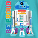 Girl's Star Wars Pride Rainbow R2-D2 Be Proud T-Shirt