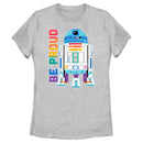 Women's Star Wars Pride Rainbow R2-D2 Be Proud T-Shirt