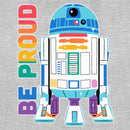 Women's Star Wars Pride Rainbow R2-D2 Be Proud T-Shirt