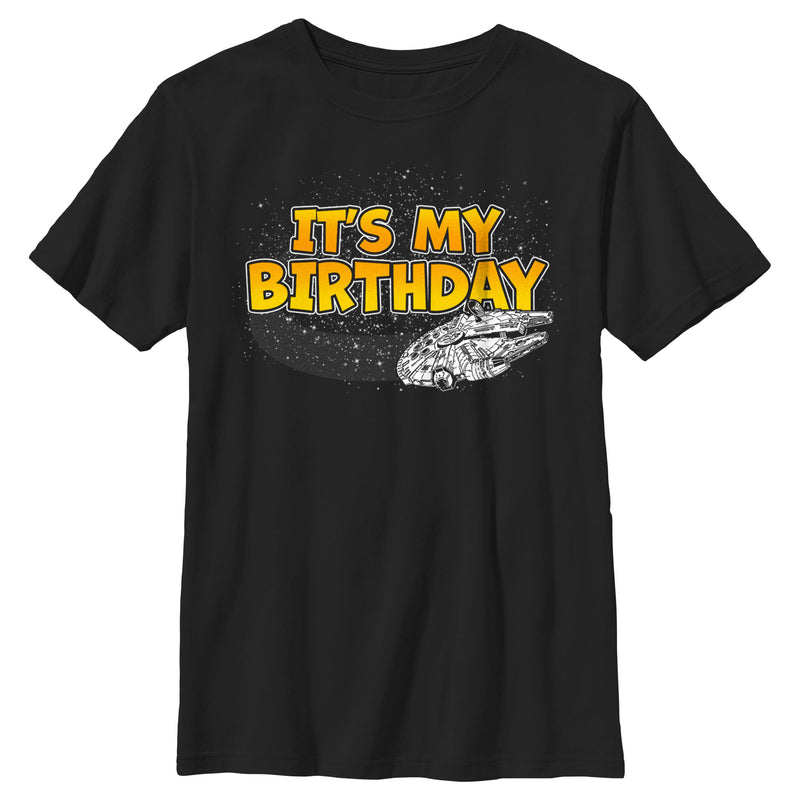 Boy's Star Wars Millennium Falcon It's My Birthday T-Shirt