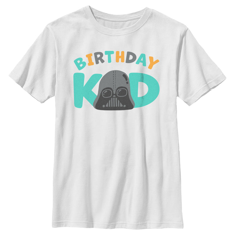 Boy's Star Wars Birthday Kid Cartoon Darth Vader T-Shirt