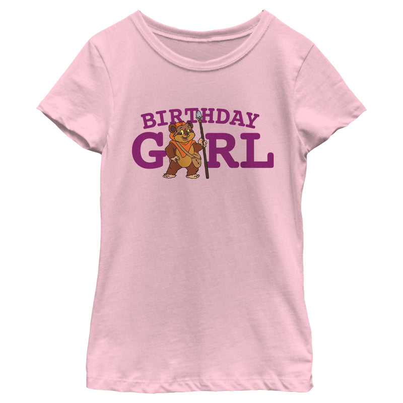 Girl's Star Wars Ewok Birthday Girl T-Shirt