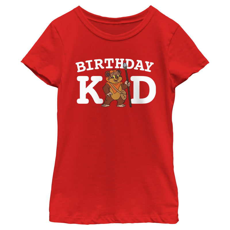 Girl's Star Wars Ewok Birthday Kid T-Shirt