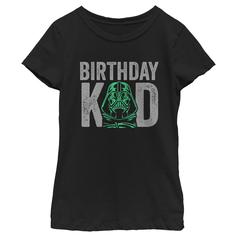 Girl's Star Wars Distressed Darth Vader Birthday Kid T-Shirt