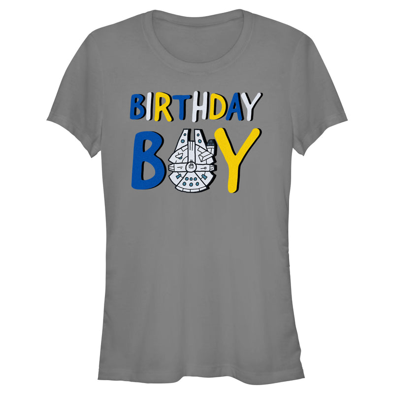 Junior's Star Wars Millennium Falcon Birthday Boy T-Shirt