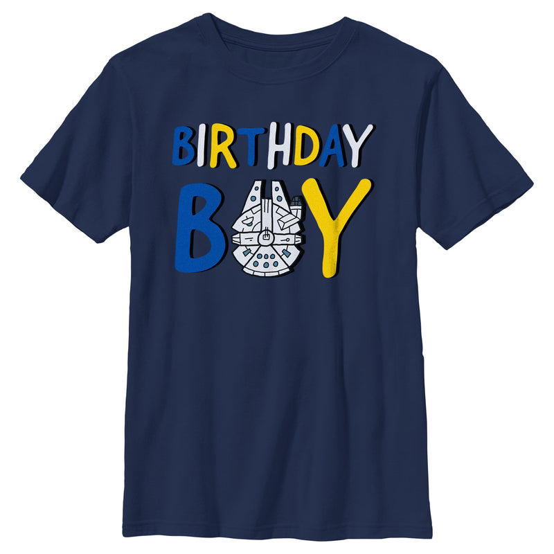 Boy's Star Wars Millennium Falcon Birthday Boy T-Shirt