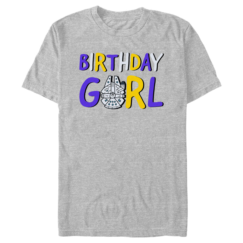 Men's Star Wars Millennium Falcon Birthday Girl T-Shirt