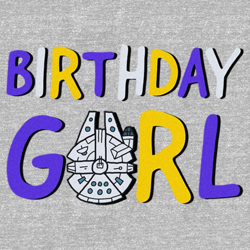 Men's Star Wars Millennium Falcon Birthday Girl T-Shirt