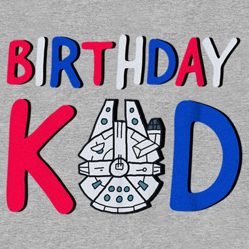 Boy's Star Wars Millennium Falcon Birthday Kid T-Shirt