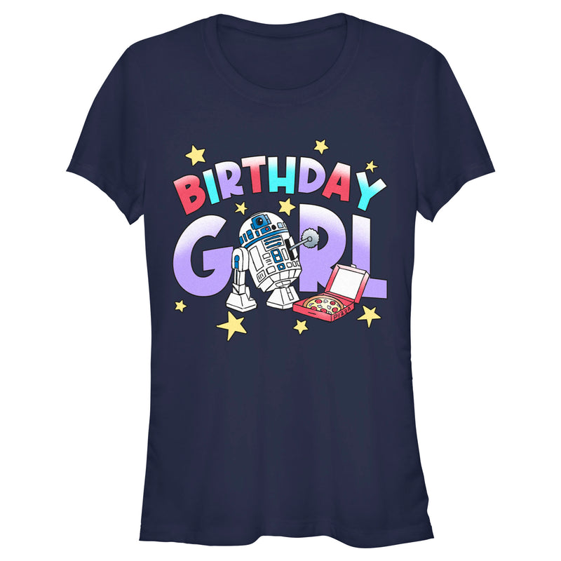 Junior's Star Wars Birthday Girl R2-D2 Party T-Shirt