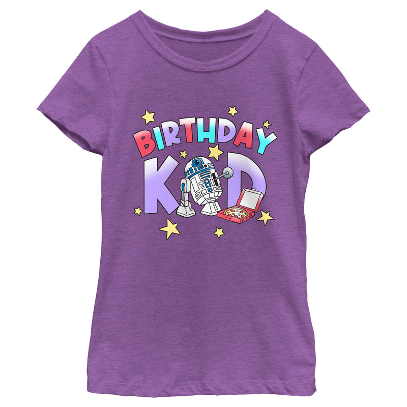 Girl's Star Wars Birthday Kid R2-D2 Party T-Shirt