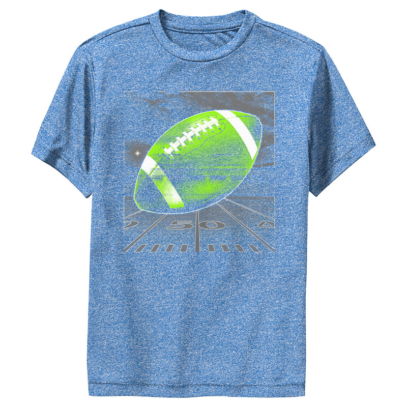 Boy's Lost Gods Distressed Green Football Performance Tee