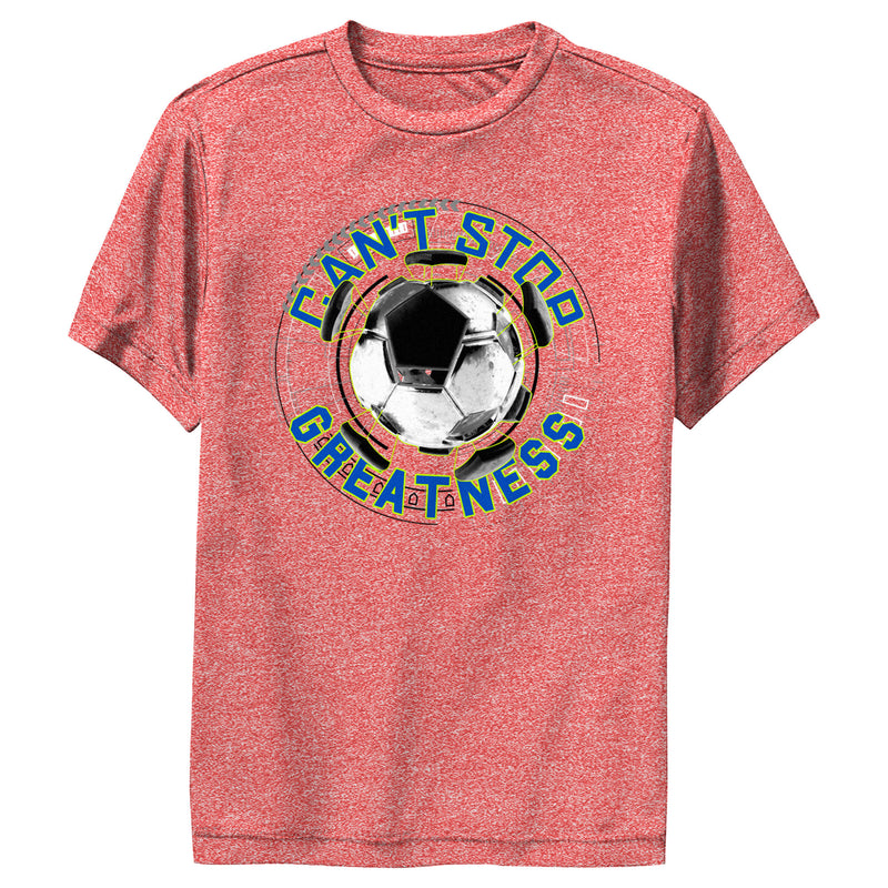 Boy's Lost Gods Can’t Stop Greatness Soccer Performance Tee