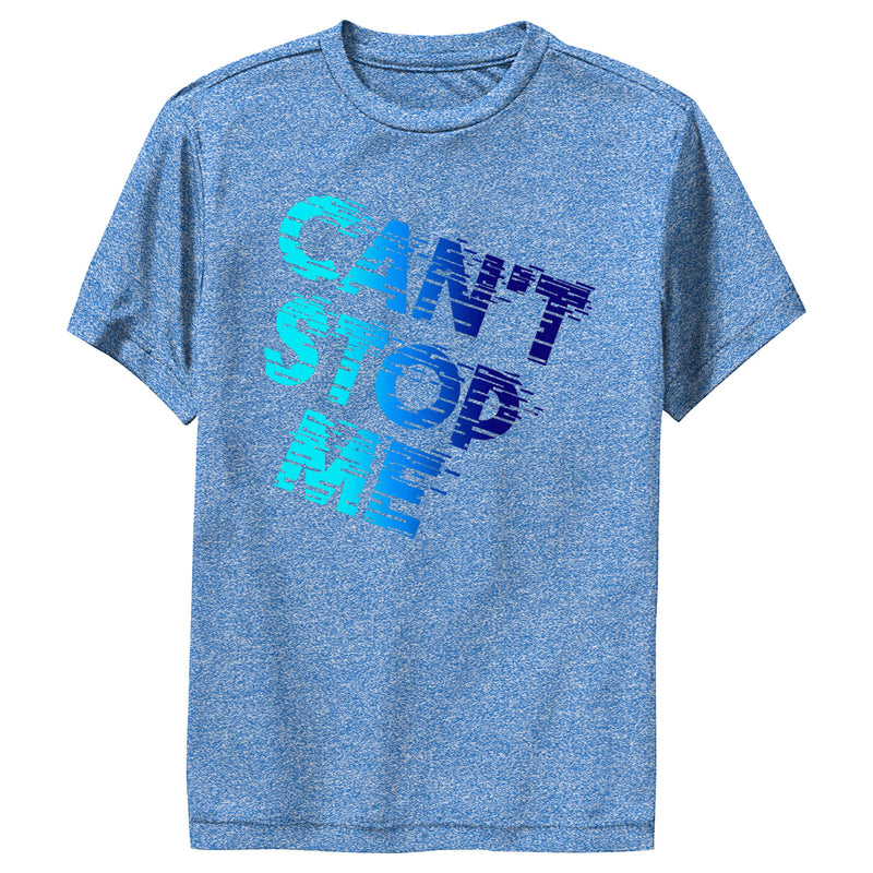 Boy's Lost Gods Can't Stop Me Blue Glitch Performance Tee