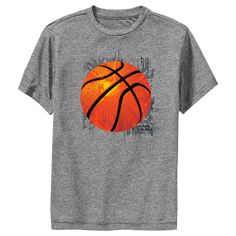 Boy's Lost Gods Digital Basketball Backdrop Performance Tee