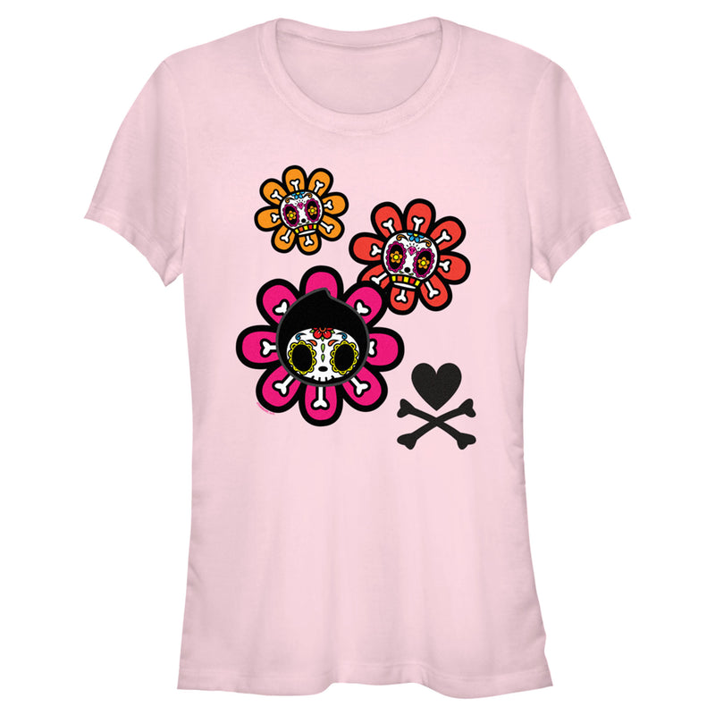 Junior's Tokidoki Dia de los Muertos Adios Floral Portraits T-Shirt