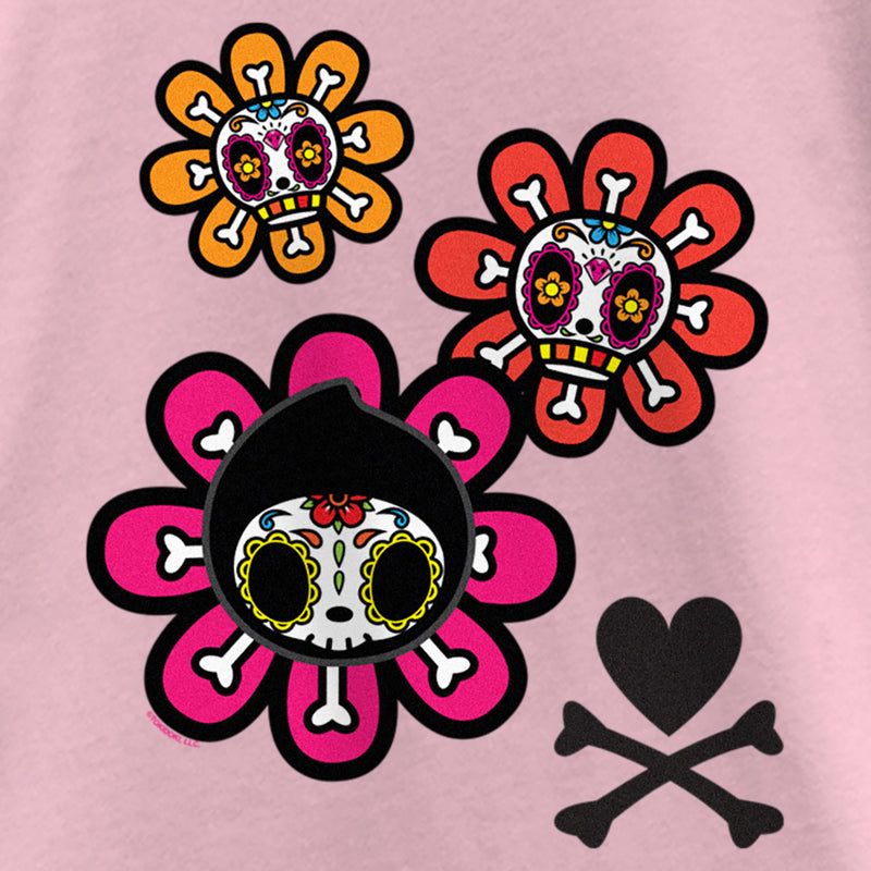 Girl's Tokidoki Dia de los Muertos Adios Floral Portraits T-Shirt