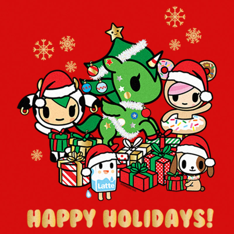 Girl's Tokidoki Happy Holidays Group T-Shirt