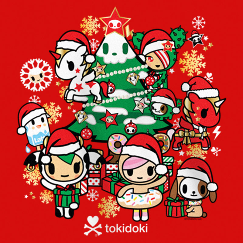 Girl's Tokidoki Christmas Group T-Shirt