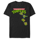 Men's Teenage Mutant Ninja Turtles Jumping Turtles Logo T-Shirt