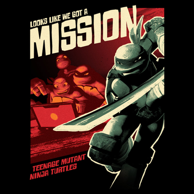 Men's Teenage Mutant Ninja Turtles Looks Like We Got a Mission Poster T-Shirt