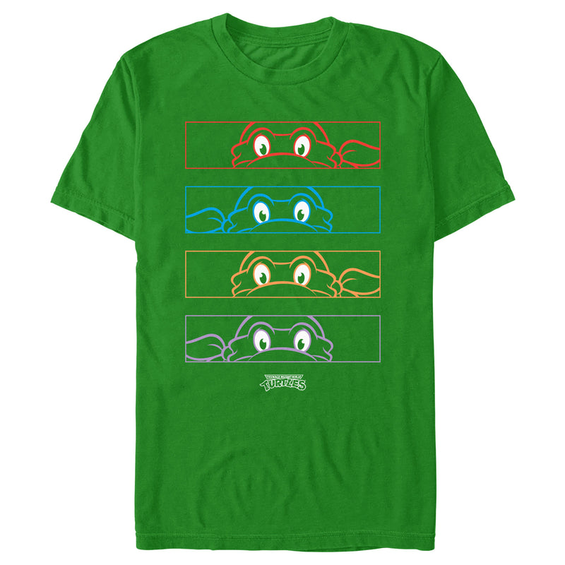 Men's Teenage Mutant Ninja Turtles Outlined Panel Eyes T-Shirt