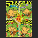 Men's Teenage Mutant Ninja Turtles Groovy Comic Squares T-Shirt