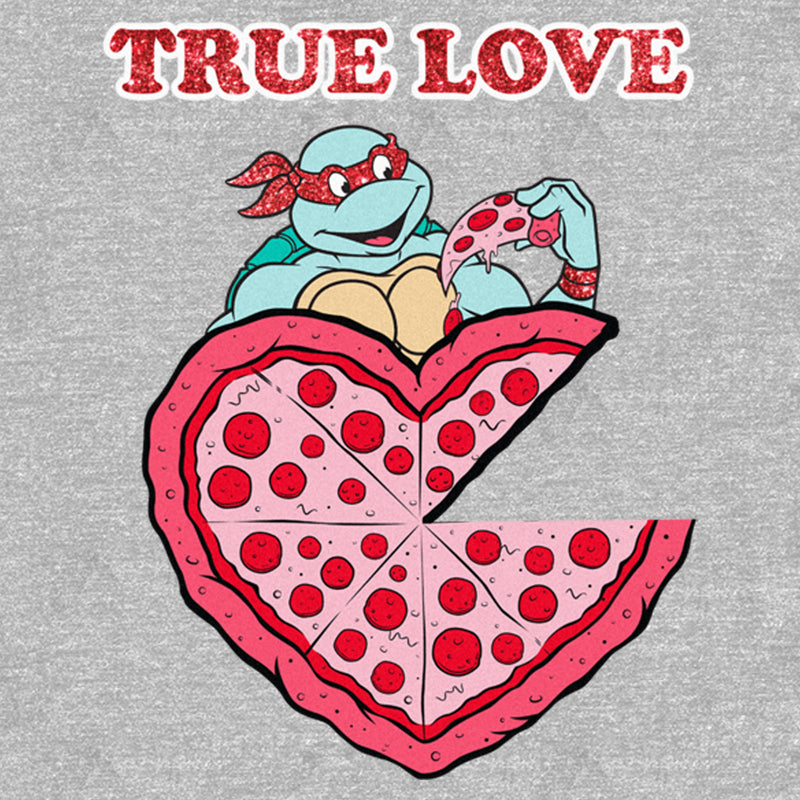 Men's Teenage Mutant Ninja Turtles Raphael and Pizza True Love T-Shirt